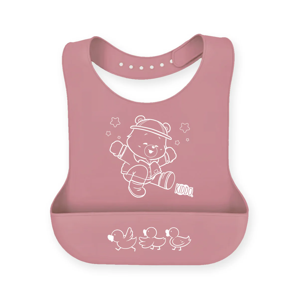 Kiddo Teddy Silicone Bib - Image 4