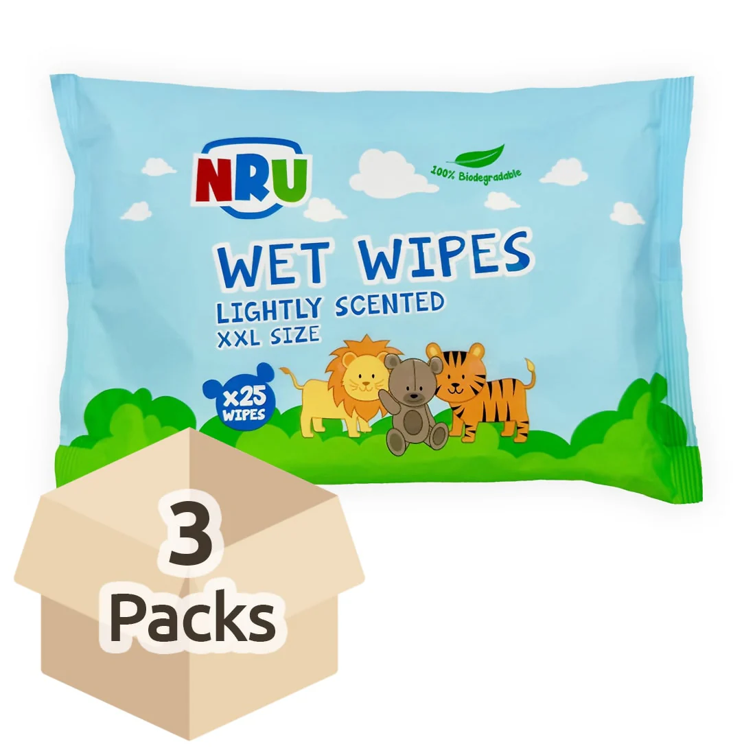 NRU XXL Lightly Scented Wet Wipes - Image 7