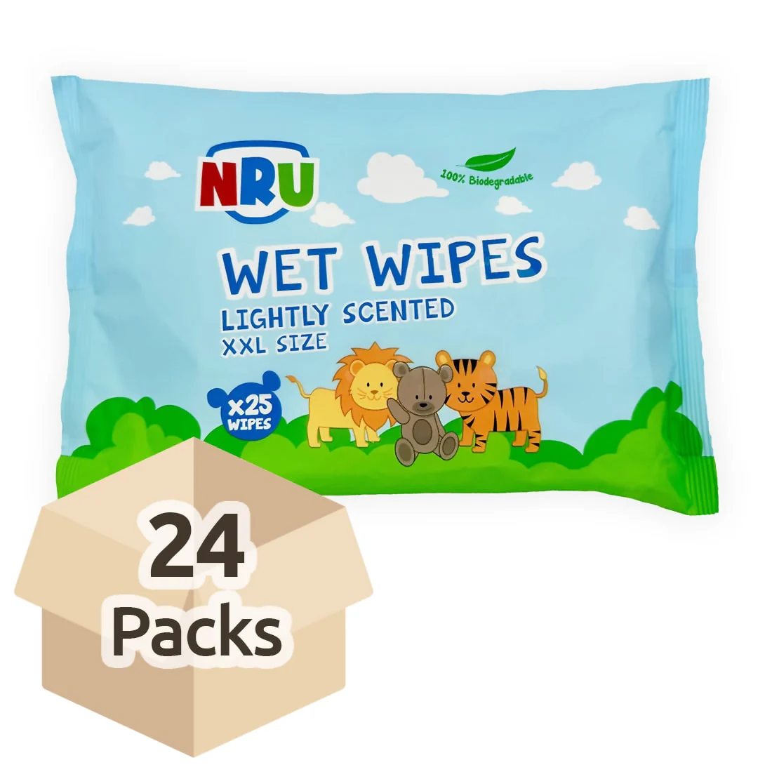 NRU XXL Lightly Scented Wet Wipes - Image 8
